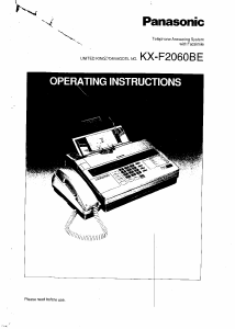 Manual Panasonic KX-F2060BE Fax Machine