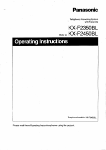 Handleiding Panasonic KX-F2350BL Faxapparaat
