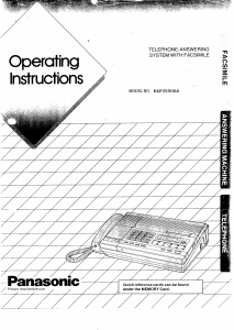 Handleiding Panasonic KX-F3550BS Faxapparaat