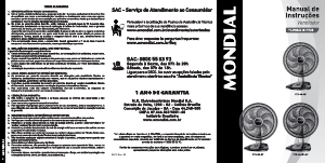 Manual Mondial VTX-40-8P-AP Turbo Ventilador