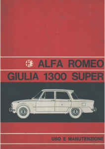 Manuale Alfa Romeo Giulia 1300 Super (1965)