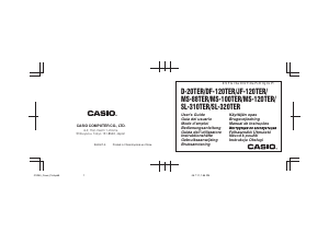 Manual Casio D-20TER Calculadora