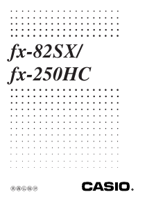 Mode d’emploi Casio FX-82SX Calculatrice