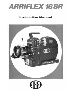 Handleiding ARRI ARRIFLEX 16 SR Camcorder