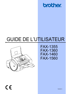 Mode d’emploi Brother FAX-1460 Télécopieur