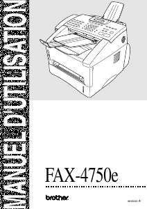 Mode d’emploi Brother FAX-4750E Télécopieur
