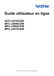 Mode d’emploi Brother DCP-L8410CDW Imprimante multifonction