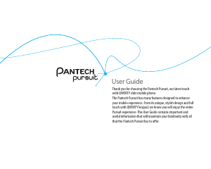 Bruksanvisning Pantech Pursuit Mobiltelefon