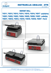 Instrukcja Stalgast 742015 Kontakt grill