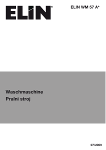Priročnik ELIN WM57A Pralni stroj