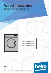 Bedienungsanleitung BEKO WML 71433 PTEMG Waschmaschine