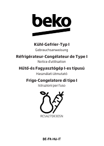 Bedienungsanleitung BEKO RCSA270K30SN Kühl-gefrierkombination