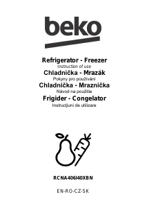 Manual BEKO RCNA406I40XBN Fridge-Freezer