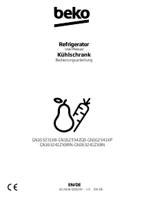 Bedienungsanleitung BEKO GN163241ZXBN Kühl-gefrierkombination