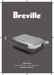 Handleiding Breville BSG540XL Panini Press Contactgrill