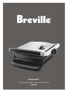 Handleiding Breville TG425XL Panini Grill Contactgrill