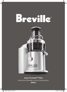 Bruksanvisning Breville JE98XL Juice Fountain Plus Juicepress