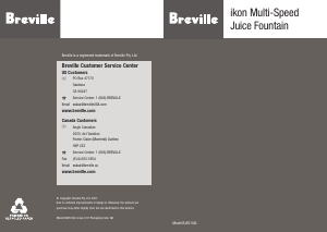 Bruksanvisning Breville BJE510XL Juicepress