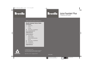 Bruksanvisning Breville JE95XL Juice Fountain Plus Juicepress