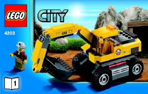 Bedienungsanleitung Lego set 4203 City Grubenbagger mit Transporter