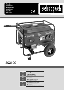 Bedienungsanleitung Scheppach SG3100 Generator