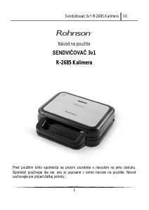 Návod Rohnson R-2685 Kalimera Kontaktný gril