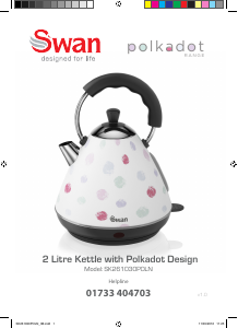 Bruksanvisning Swan SK261030POLN Vattenkokare