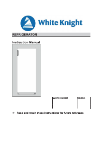 Bruksanvisning White Knight WK1543 Kylskåp
