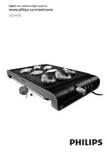 Manual de uso Philips HD4418 Parrilla de mesa