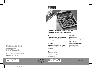 Manual United Office IAN 102651 Calculator
