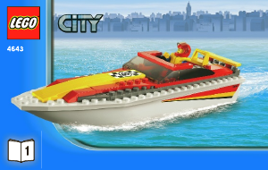Bedienungsanleitung Lego set 4643 City Powerboot Transporter
