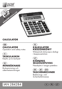 Instrukcja United Office IAN 284284 Kalkulator