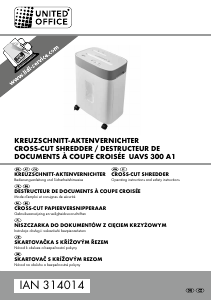 Instrukcja United Office UAVS 300 A1 Niszczarka