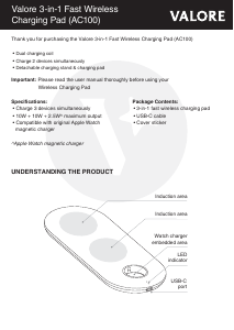 Manual Valore AC100 Wireless Charger