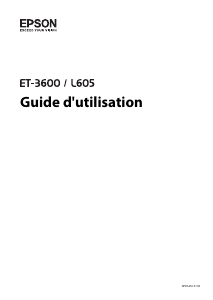 Mode d’emploi Epson EcoTank L605 Imprimante multifonction