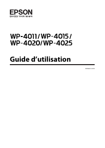 Mode d’emploi Epson WP-4015 Workforce Pro Imprimante multifonction