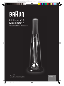 Εγχειρίδιο Braun MR 740 cc Multiquick 7 Μπλέντερ χειρός