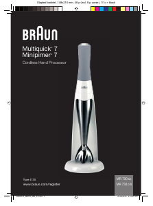 Εγχειρίδιο Braun MR 730 cc Multiquick 7 Μπλέντερ χειρός