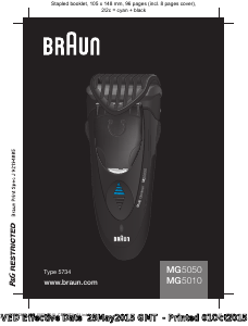 Návod Braun MG 5010 Zastrihávač brady a fúzov