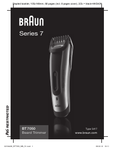 Mode d’emploi Braun BT 7050 Series 7 Tondeuse à barbe