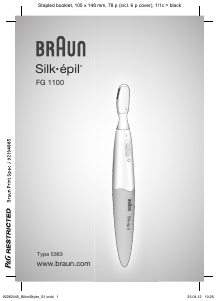 Bruksanvisning Braun FG 1100 Silk-epil Bikini trimmer
