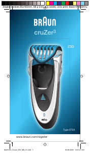 Bruksanvisning Braun Z50 cruZer3 Barbermaskin
