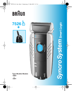 Mode d’emploi Braun 7526 Syncro Rasoir électrique