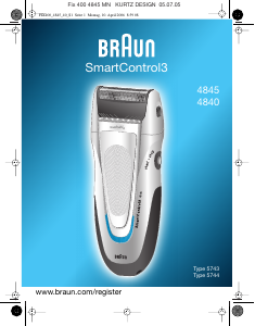 Kullanım kılavuzu Braun 4840 SmartControl3 Tıraş makinesi