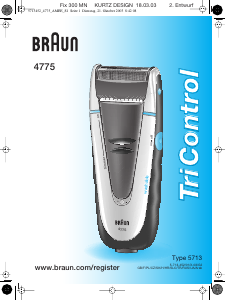 Használati útmutató Braun 4775 TriControl Borotva