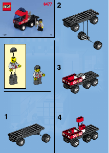 Manual Lego set 6477 City Fire fighters lift truck