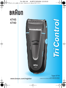 Hướng dẫn sử dụng Braun 4745 TriControl Máy cạo râu