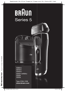 Manual Braun 5070cc Series 5 Máquina barbear