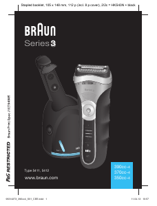 Посібник Braun 390cc-4 Series 3 Бритва