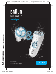 Mode d’emploi Braun 7921 Spa Silk-epil 7 Epilateur